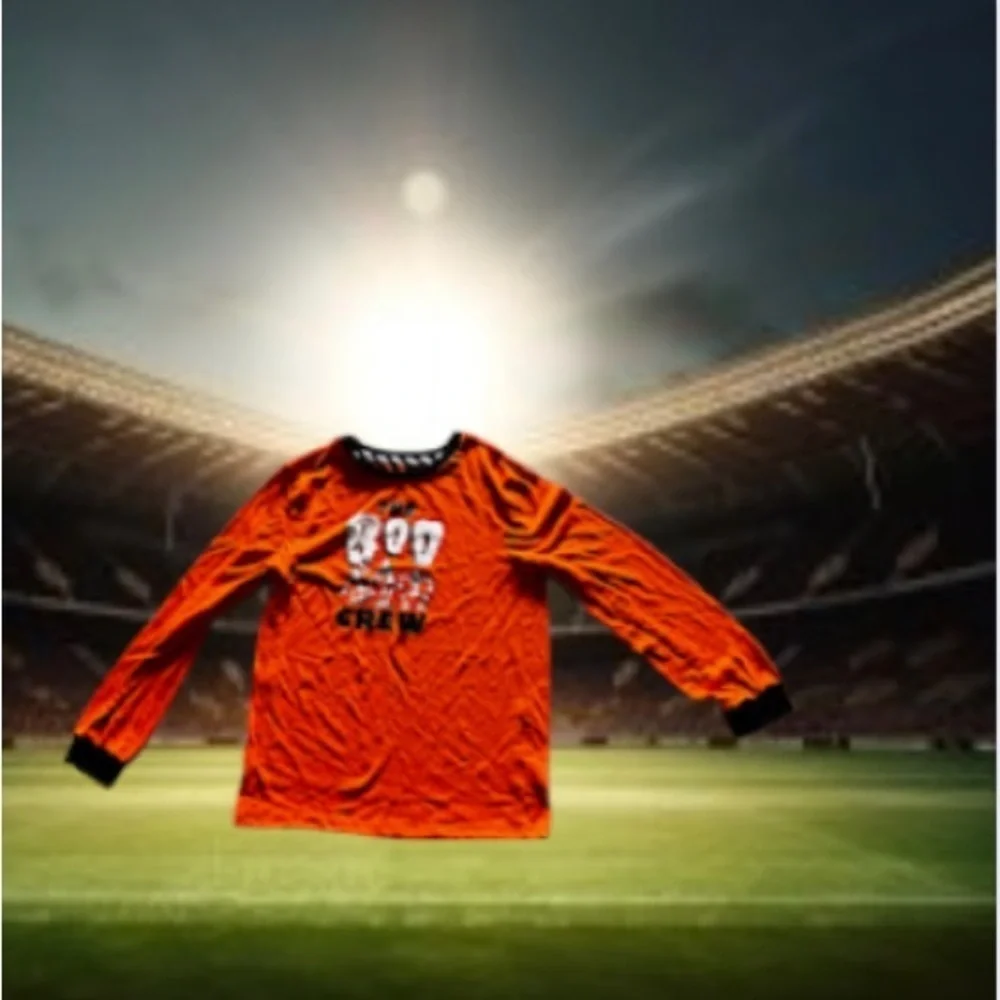 The Boo Crew Halloween Child Pajama Top XL/XG (14/16) Orange and black